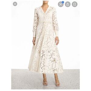 Zimmermann Freja Broderie Button up Dress- slip not included